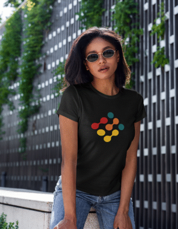 Abstract Art Tee (Black) - Woman
