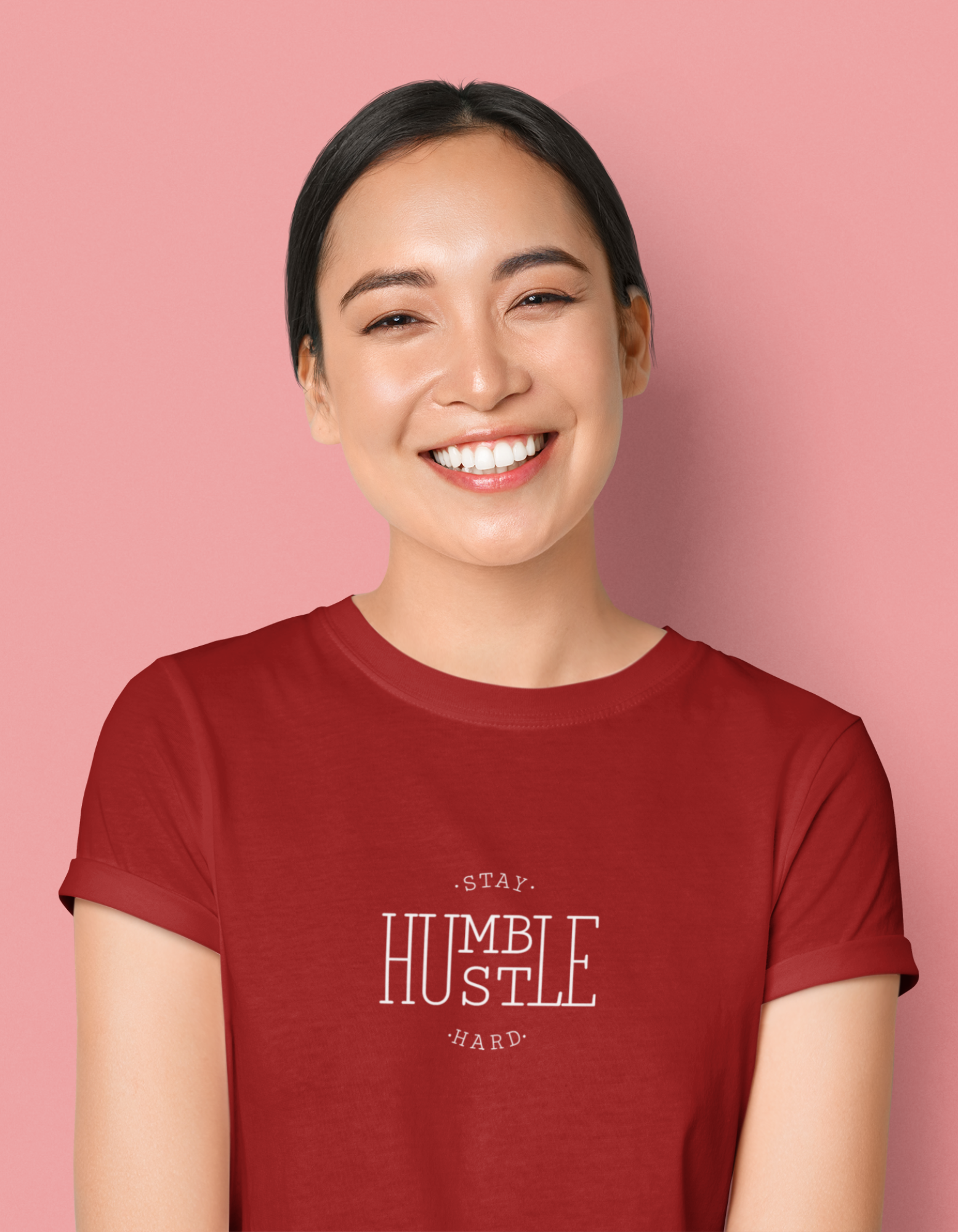 The “Stay Humble Hustle Hard” Essential Tee - Woman