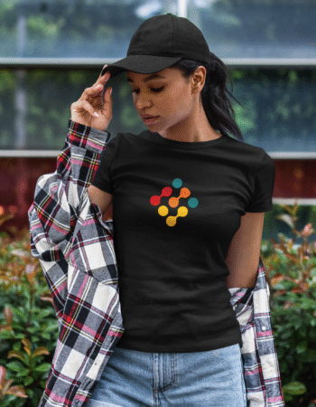 Abstract Art Tee (Black) - Woman
